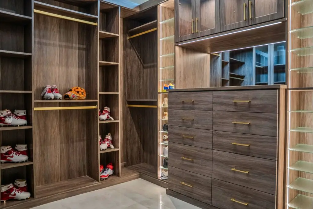 Miromar Lakes Walk-in Closet Renovation with Custom Cabinetry for Million Dollar Remodel in Fort Myers - NV Construction